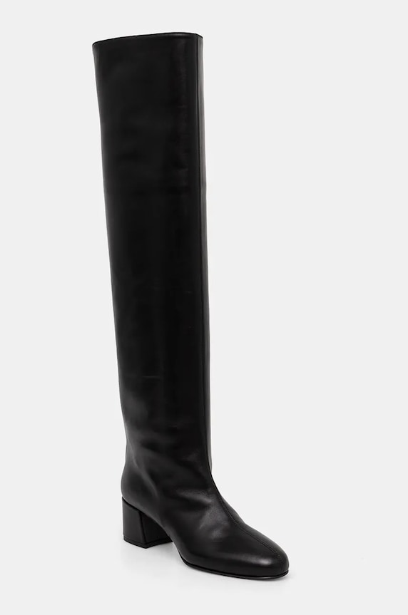 Kožne čizme Le Silla Stivale Danielle 1368C050RBPPGLO001 crna AW24