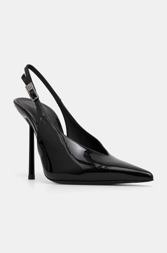 Le Silla tacchi a spillo Chanel Clivage oltre 8 cm nero 4225C100BLPPKAB001