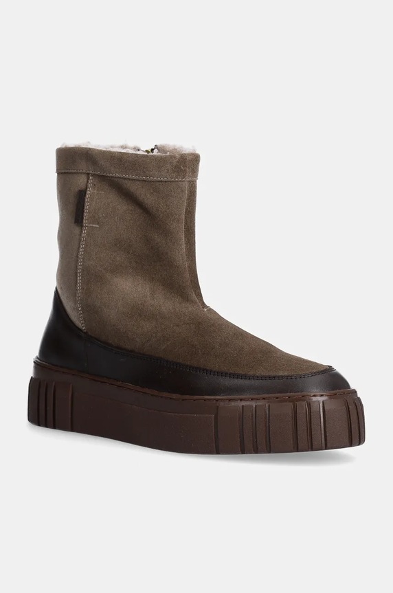 Gant cizme de zapada din piele intoarsa Snowmont izolat maro 29543785.G135