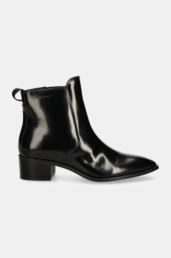 Kožené kotníkové boty Gant St Broomly 29541790.G00 černá AW24