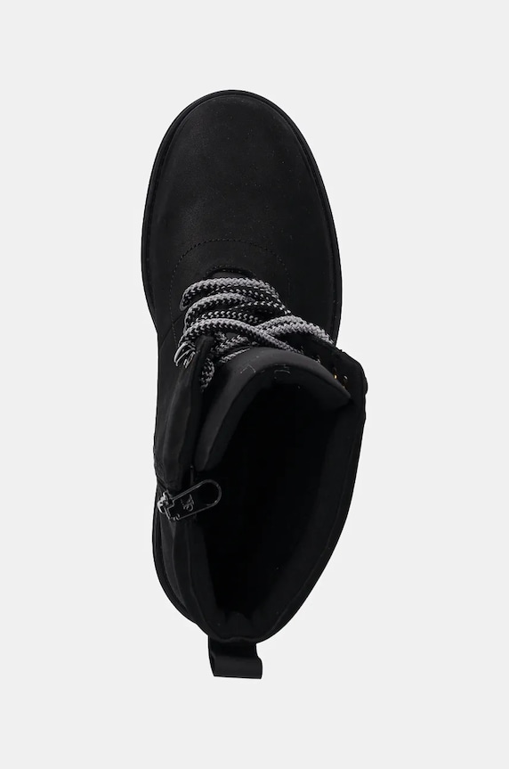 Боти Calvin Klein Jeans CHUNKY HEELED ZIP BOOT LTH черен YW0YW01548