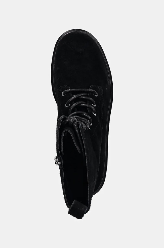 Workers σουέτ Calvin Klein Jeans FLATFORM ZIP LACEUP MG S μαύρο YW0YW01554