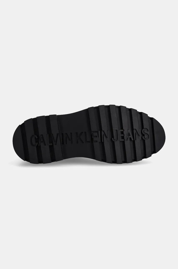 Gležnjače Calvin Klein Jeans FLATFORM RAINBOOT LOW MG R YW0YW01560 crna