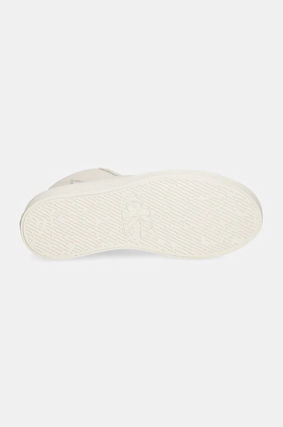 Semišové tenisky Calvin Klein Jeans VULC FLATFORM LACEUP MID MG S YW0YW01584 béžová