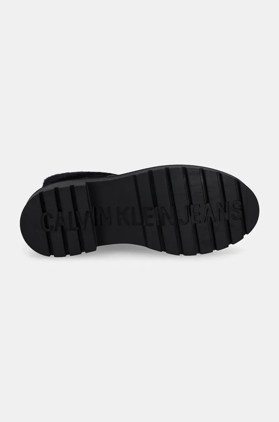 Gležnjače Calvin Klein Jeans COMBAT MID LACE UP BOOT WL YW0YW01599 crna