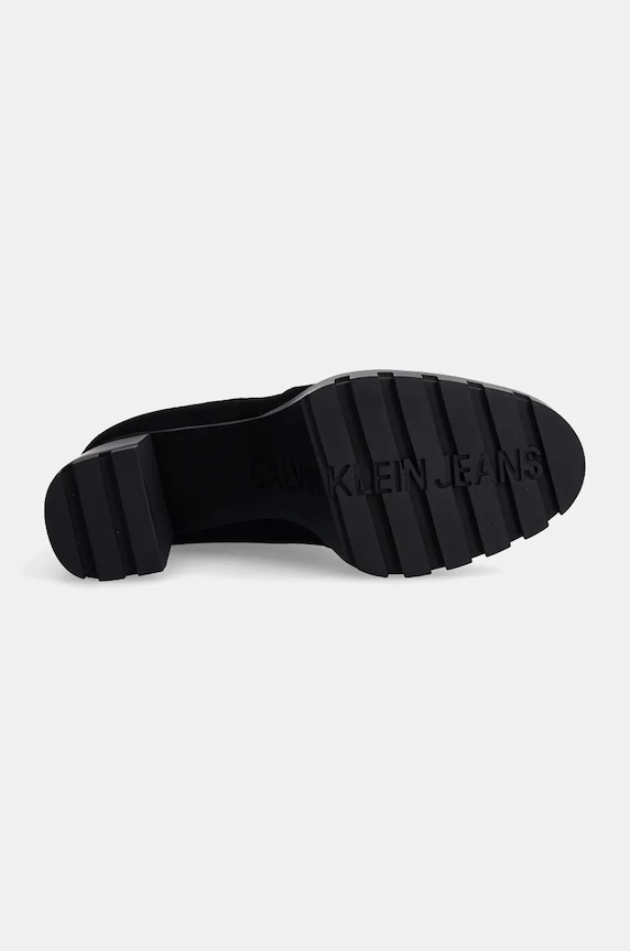 Členkové topánky Calvin Klein Jeans HEEL PLATFORM ZIP BOOT SS YW0YW01601 čierna