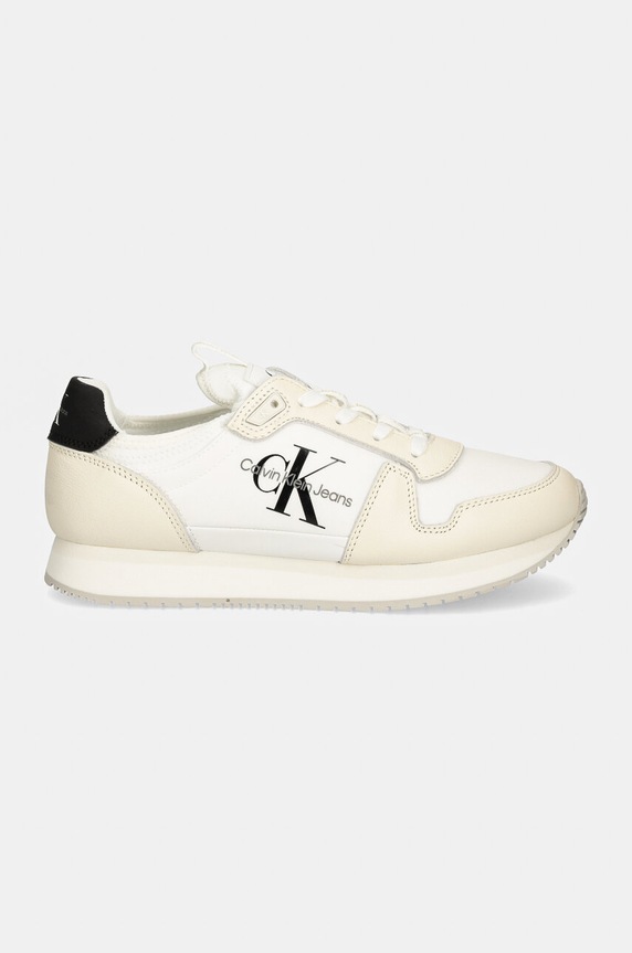 Calvin Klein Jeans sneakersy RUNNER SOCK LACEUP ML LTH YW0YW01616 biały AW24