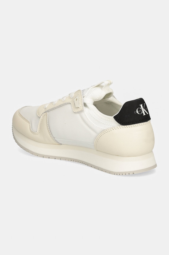 Obuwie Calvin Klein Jeans sneakersy RUNNER SOCK LACEUP ML LTH YW0YW01616 biały