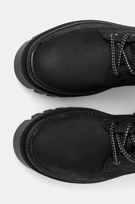 Nízké kozačky Calvin Klein Jeans FLATFORM LACE UP BOOT MG NB černá YW0YW01683