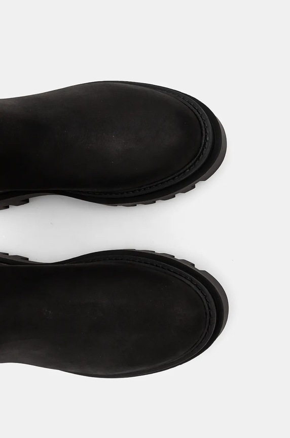 Gležnjače od nubuk kože Calvin Klein Jeans FLATFORM CHELSEA BOOT MG NB YW0YW01684 crna