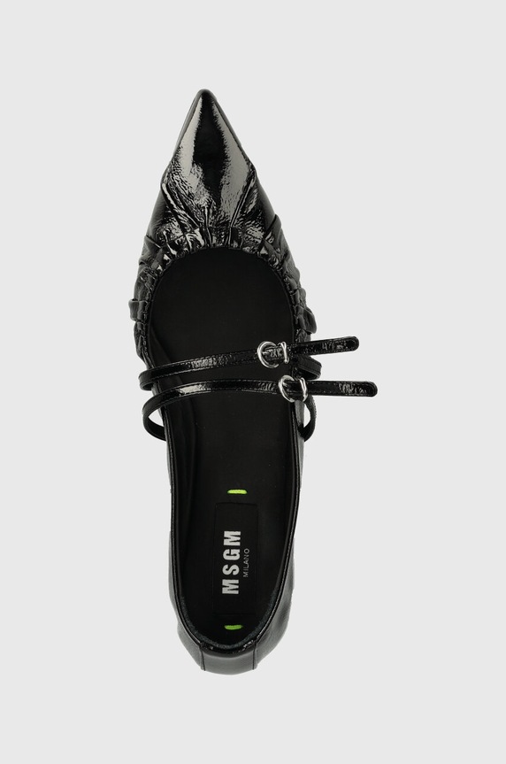 MSGM baleriny skórzane czarny 3741MDS420.848.99