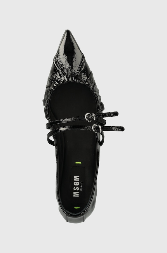 MSGM baleriny skórzane czarny 3741MDS420.848.99