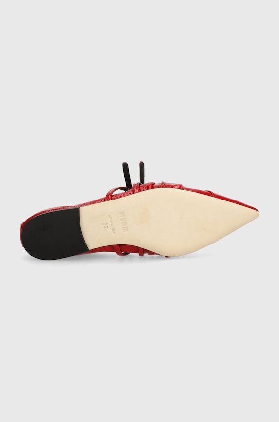 MSGM balerini de piele 3741MDS420.848.18 rosu