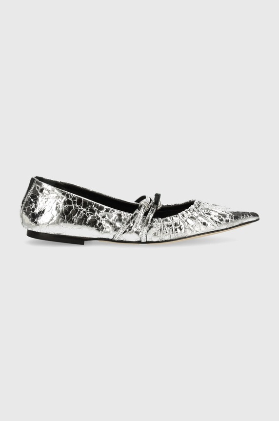 Δερμάτινες μπαλαρίνες MSGM 3741MDS420.905.90 ασημί AW24