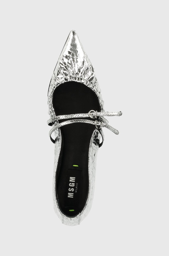 Δερμάτινες μπαλαρίνες MSGM ασημί 3741MDS420.905.90