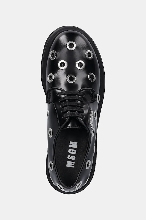 Kožené polobotky MSGM černá 3741MDS154.519.99