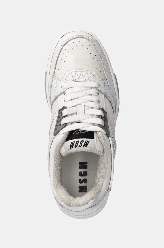 Кожени маратонки MSGM бял 3741MDS604.886.01