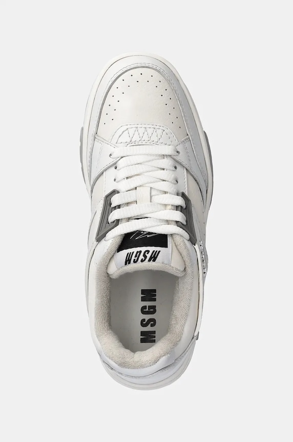 Кожени маратонки MSGM бял 3741MDS604.886.01