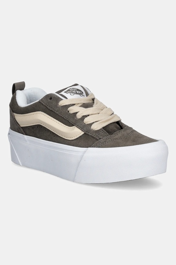Semišové tenisky Vans Knu Stack platforma hnědá VN000CP69JC1