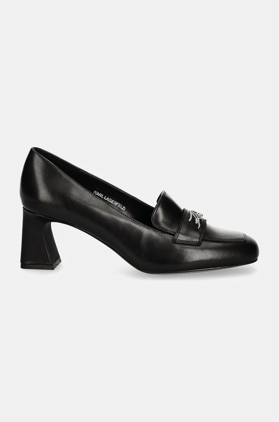 Karl Lagerfeld czółenka skórzane BEATA KL31414.00S czarny AW24