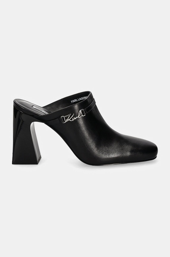 Karl Lagerfeld klapki skórzane ASTRA NOVA KL33130.000 czarny AW24
