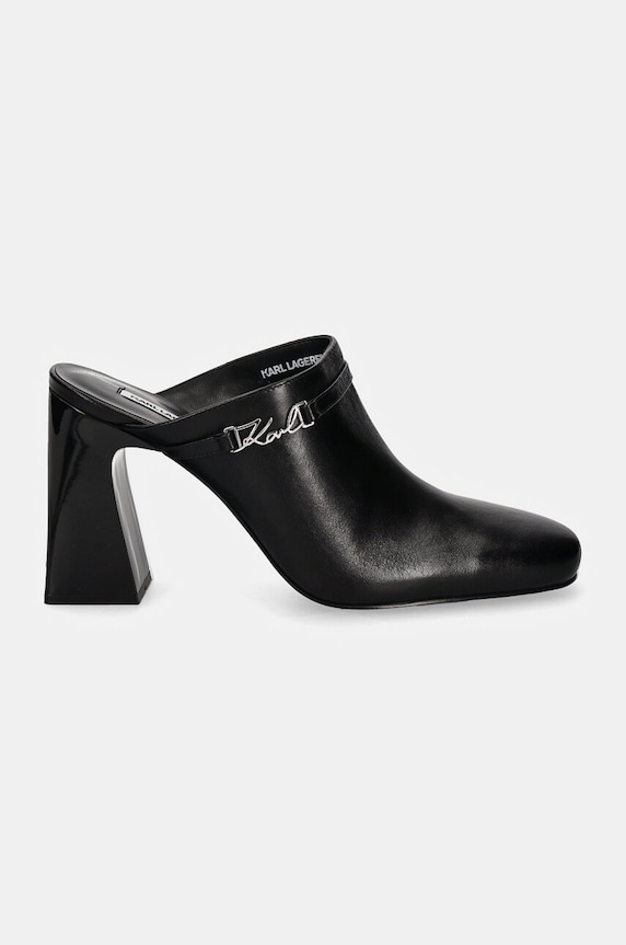 Karl Lagerfeld klapki skórzane ASTRA NOVA KL33130.000 czarny AW24