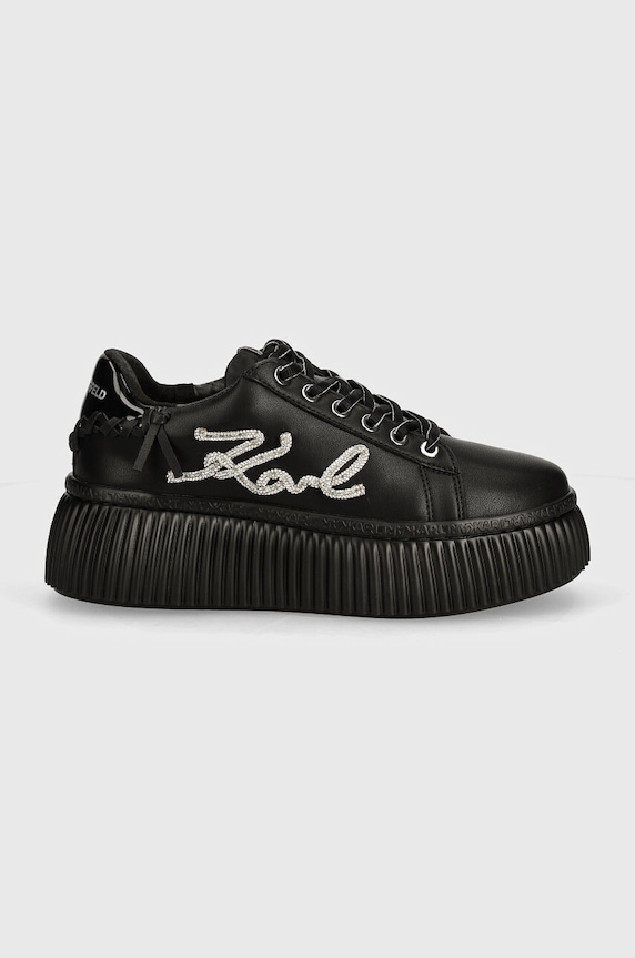 Kožne tenisice Karl Lagerfeld KREEPER KL42372G.00X crna AW24