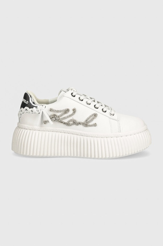 Kožne tenisice Karl Lagerfeld KREEPER KL42372G.01S bijela AW24