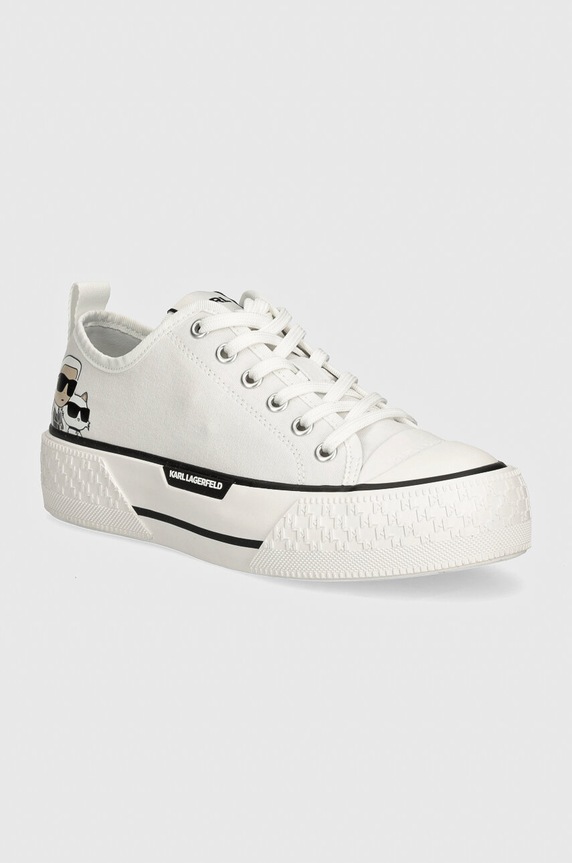 Tenisky Karl Lagerfeld KAMPUS MAX III plochá bílá KL60614.911