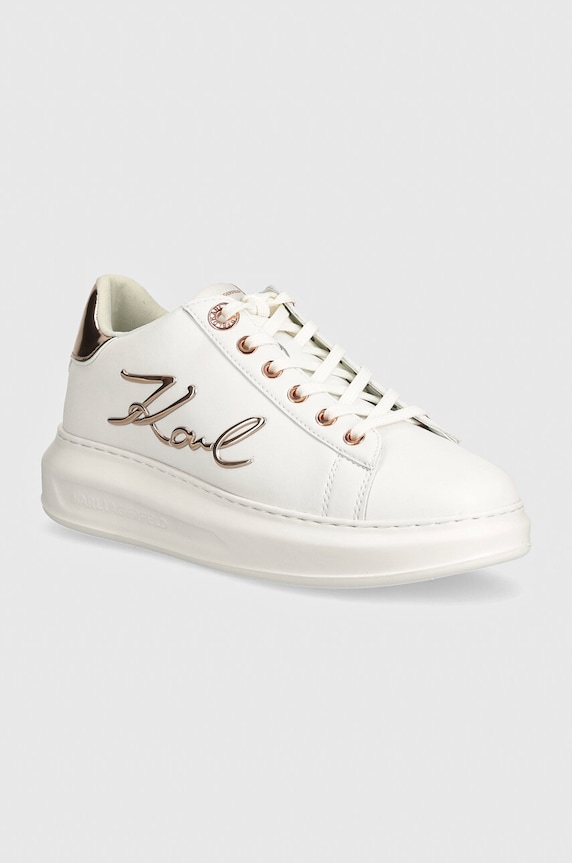 Karl Lagerfeld sneakers KAPRI finta pelle fiore bianco KL62510A.11P