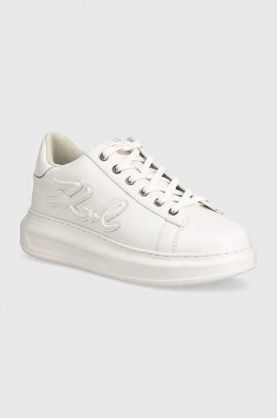 Kožené tenisky Karl Lagerfeld KAPRI Planet friendly biela KL62511A.01W