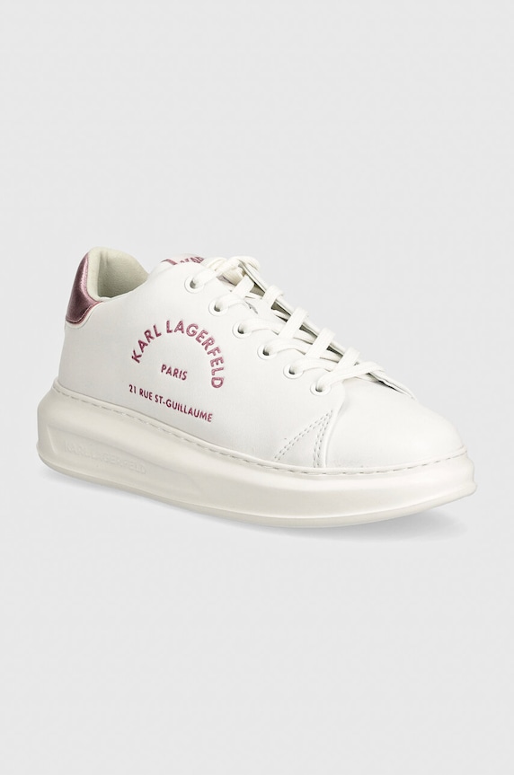 Karl Lagerfeld sneakers in pelle KAPRI platform bianco KL62539F.11P