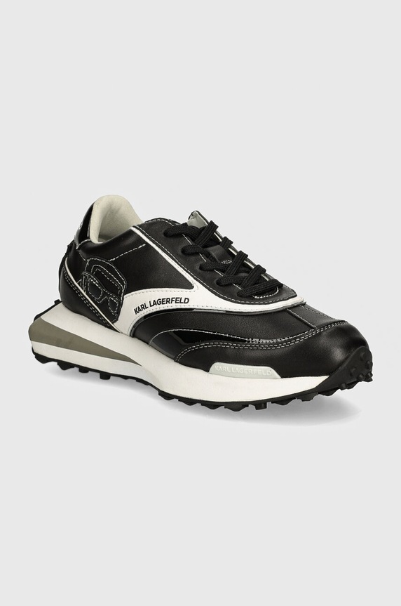 Karl Lagerfeld sneakersy skórzane ZONE Planet friendly czarny KL62934.101
