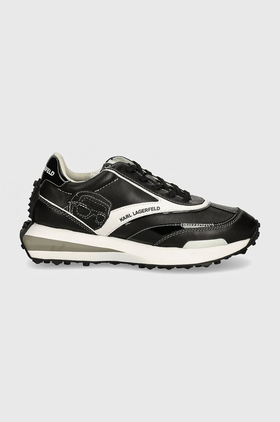 Karl Lagerfeld sneakersy skórzane ZONE KL62934.101 czarny AW24