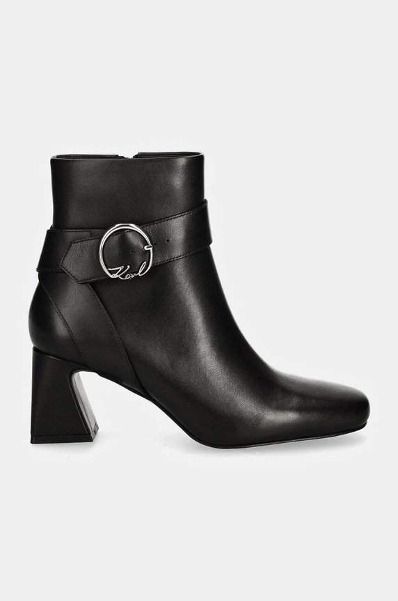 Kožené kotníkové boty Karl Lagerfeld BEATA KL31444.000 černá AW24