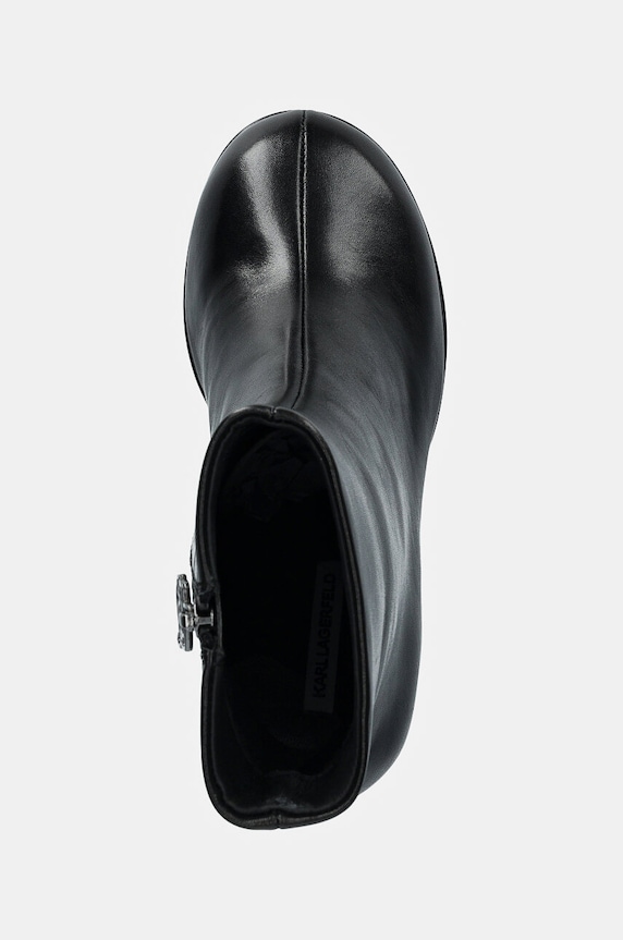 Kožené kotníkové boty Karl Lagerfeld IKON ISLAND černá KL39064.000