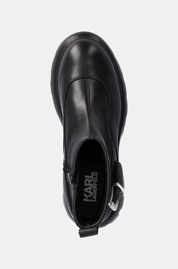 Δερμάτινες μπότες Karl Lagerfeld PHOENIX μαύρο KL42165.000