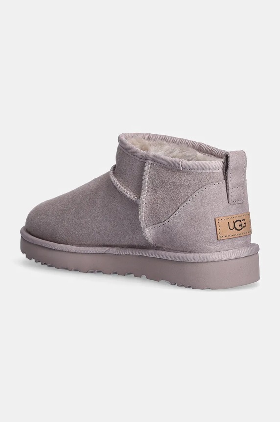 Obuwie UGG śniegowce zamszowe Classic Ultra Mini 1116109.PSK fioletowy