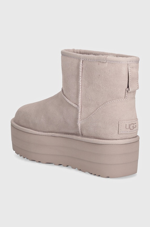 Obuwie UGG śniegowce zamszowe Classic Mini Platform 1134991.PSK fioletowy