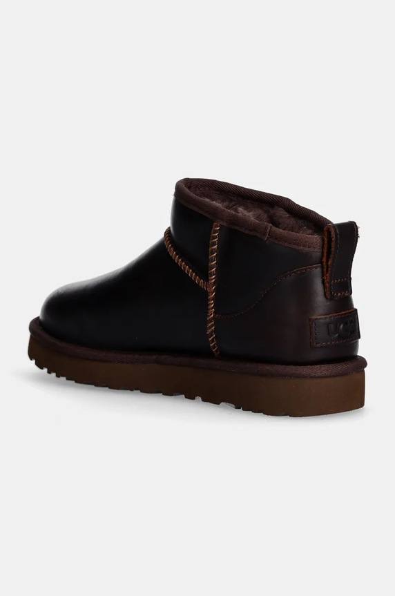 Cipők UGG bőr hótaposó Classic Ultra Mini Lthr Regen 1163490.IWD barna