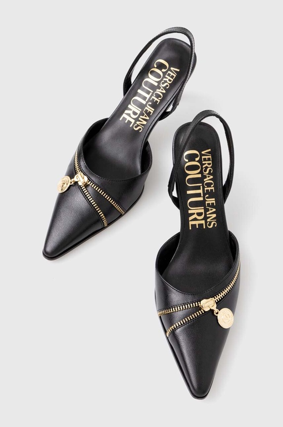Γόβες Versace Jeans Couture Mandy μαύρο 77VA3S30.ZS861.899