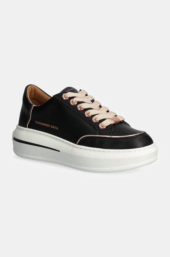 Kožené sneakers boty Alexander Smith Lancaster imitace kůže černá ASBALSW1948BCP