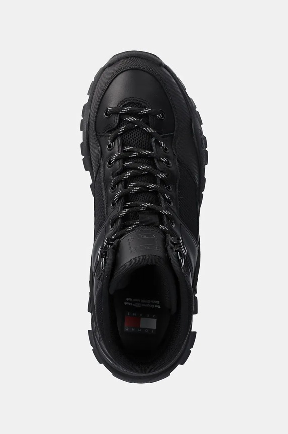 Členkové topánky Tommy Jeans TJW FEMININE HYBRID BOOT čierna EN0EN02553