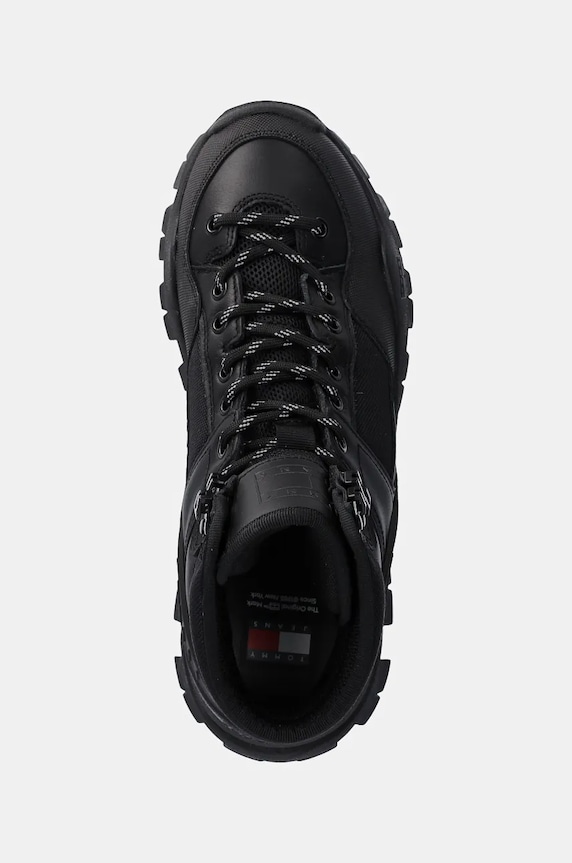 Členkové topánky Tommy Jeans TJW FEMININE HYBRID BOOT čierna EN0EN02553