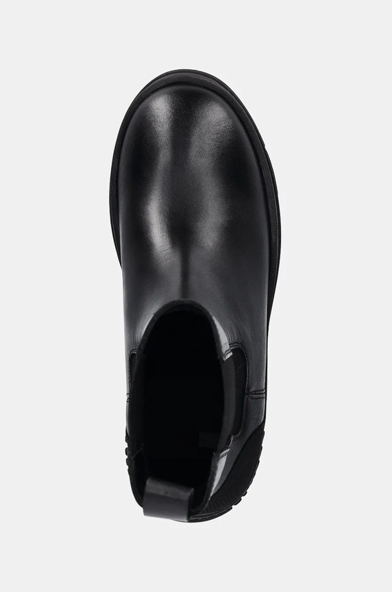 Kožené kotníkové boty Tommy Jeans TJW CHELSEA FLATFORM BOOT černá EN0EN02597