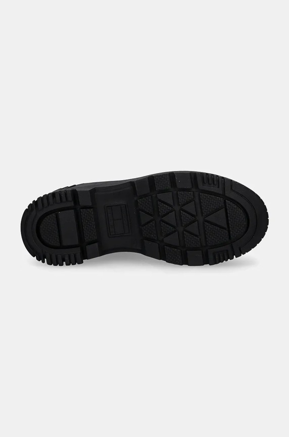 Kožené kotníkové boty Tommy Jeans TJW CHELSEA FLATFORM BOOT EN0EN02597 černá