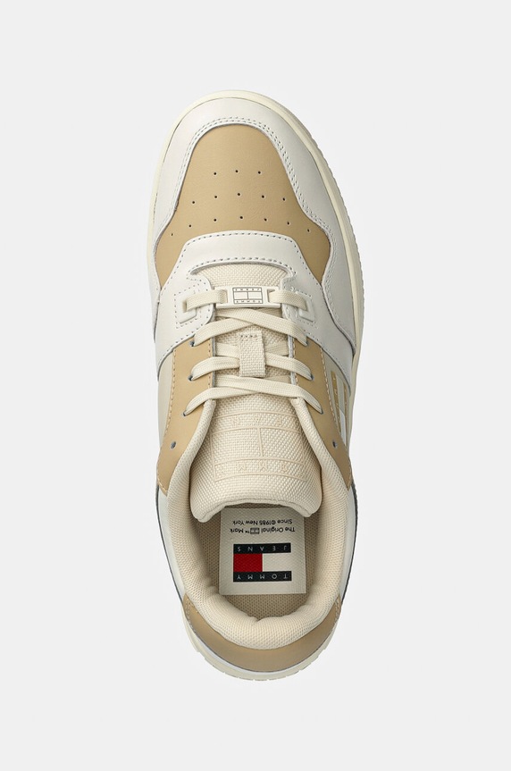 Tenisky Tommy Jeans TJW RETRO BASKET TONAL LOGO EN0EN02606 béžová