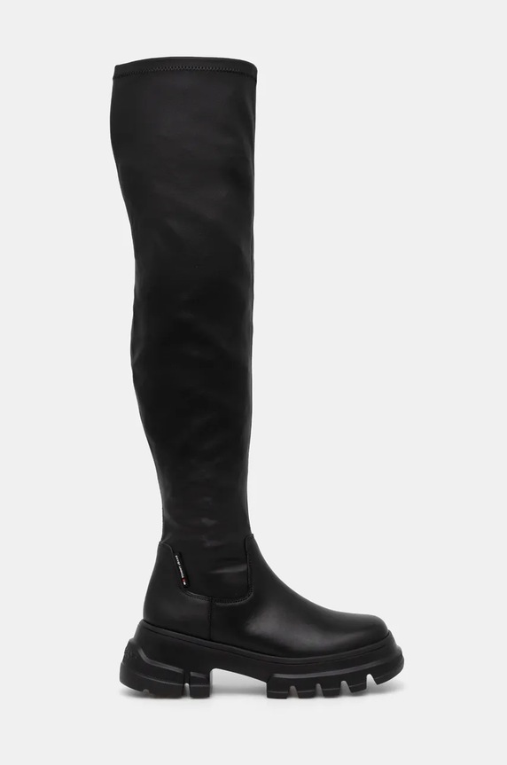 Kozačky Tommy Jeans TJW LIGHTWEIGHT OTK BOOT EN0EN02634 černá NC24