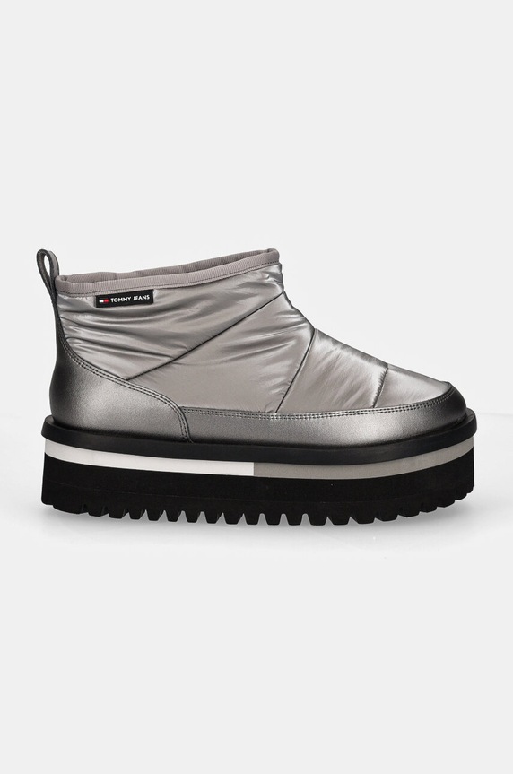 Tommy Jeans śniegowce TJW NYLON FLATFORM BOOT WL EN0EN02689 szary NC24