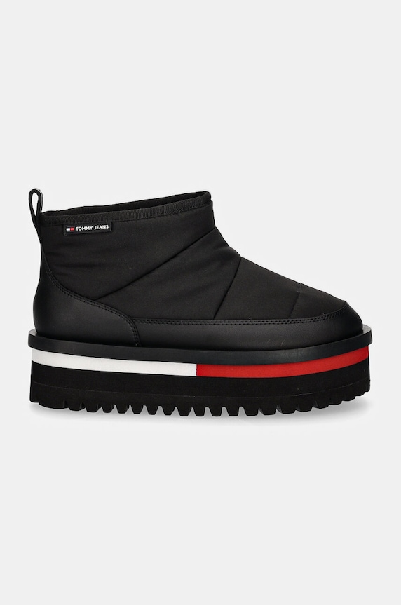 Čizme za snijeg Tommy Jeans TJW NYLON FLATFORM BOOT WL EN0EN02689 crna NC24